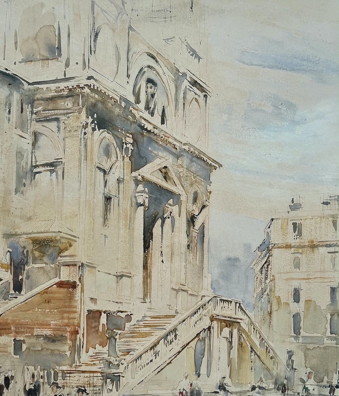 1920s Watercolour Of The Spanish Steps, Rome By William Walcot photo vinterior