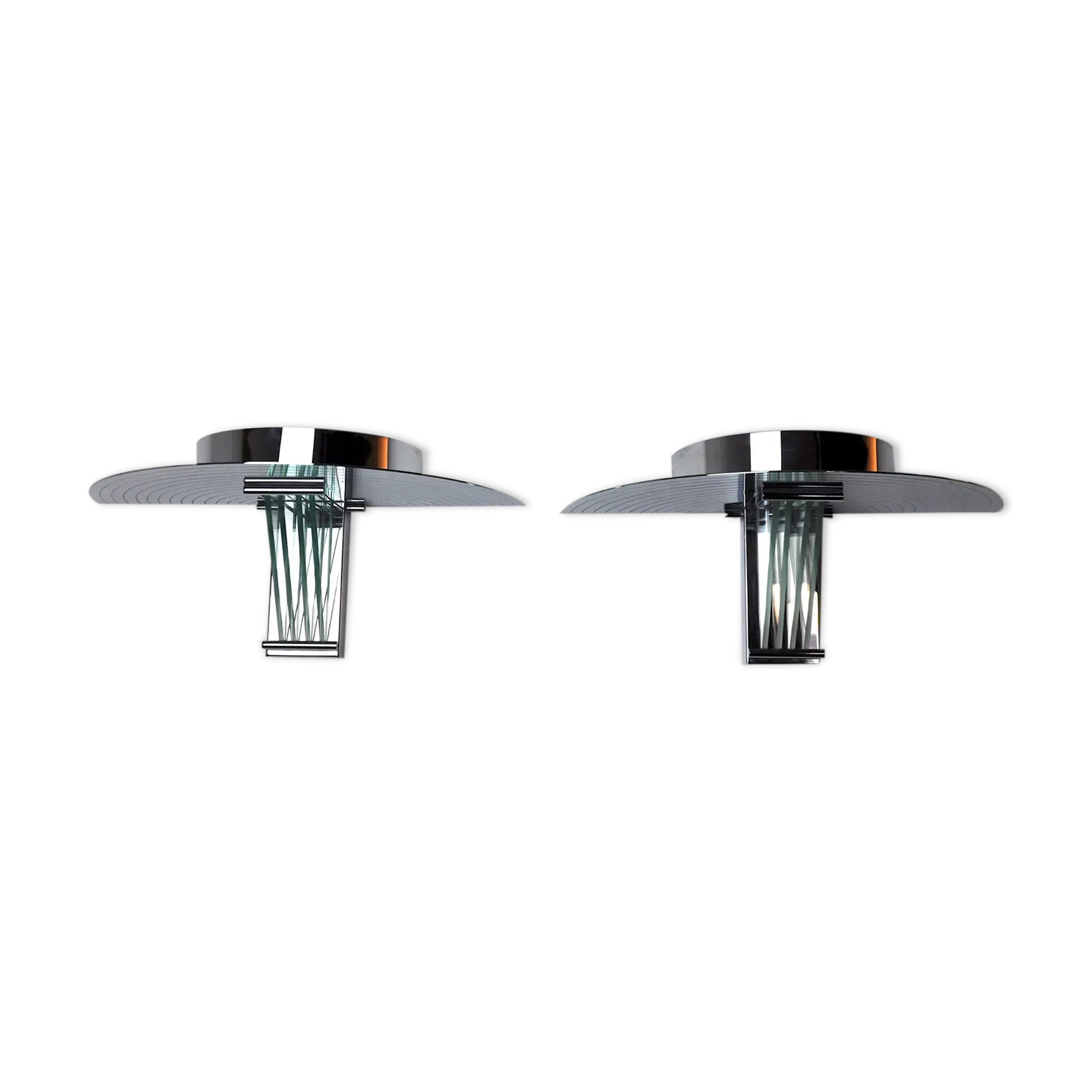 Lighting Pair Of Wall Lamps By Garcia Garay Spain 1970 photo