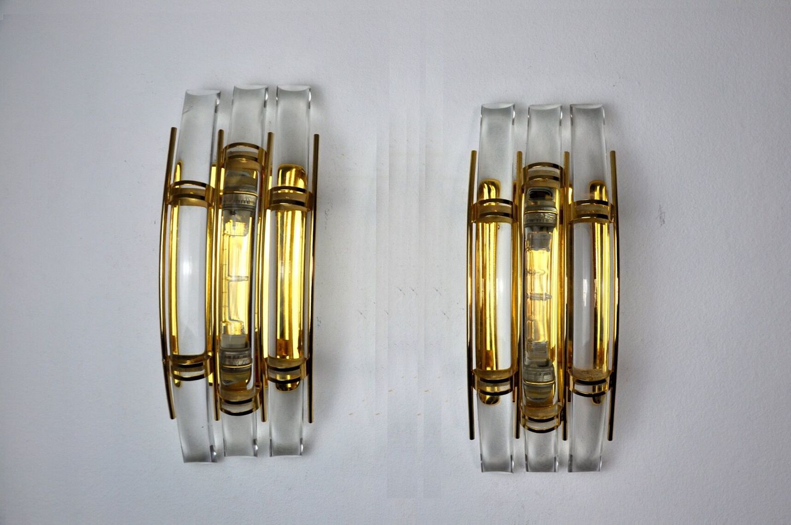 Paired Of Venini Wall Lamps, Murano Glass, Italy, 1970 photo furniture