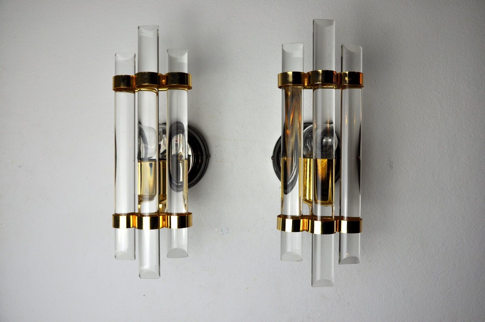 Pair Of Venini Wall Lamps In Talie Glass 1970 photo furniture