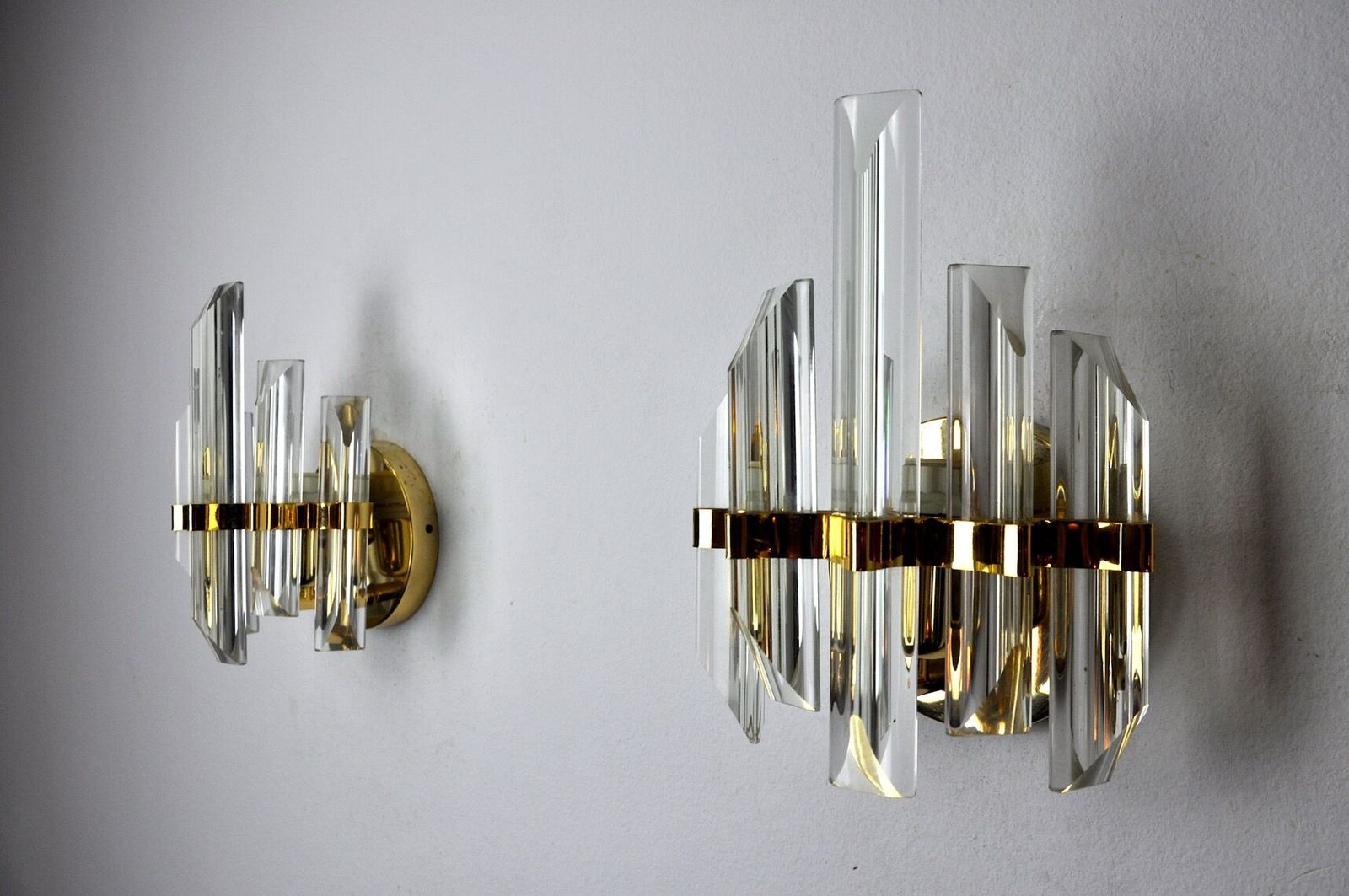 Pair Of Venini Glass Wall Lamps, Italy, 1970 photo furniture