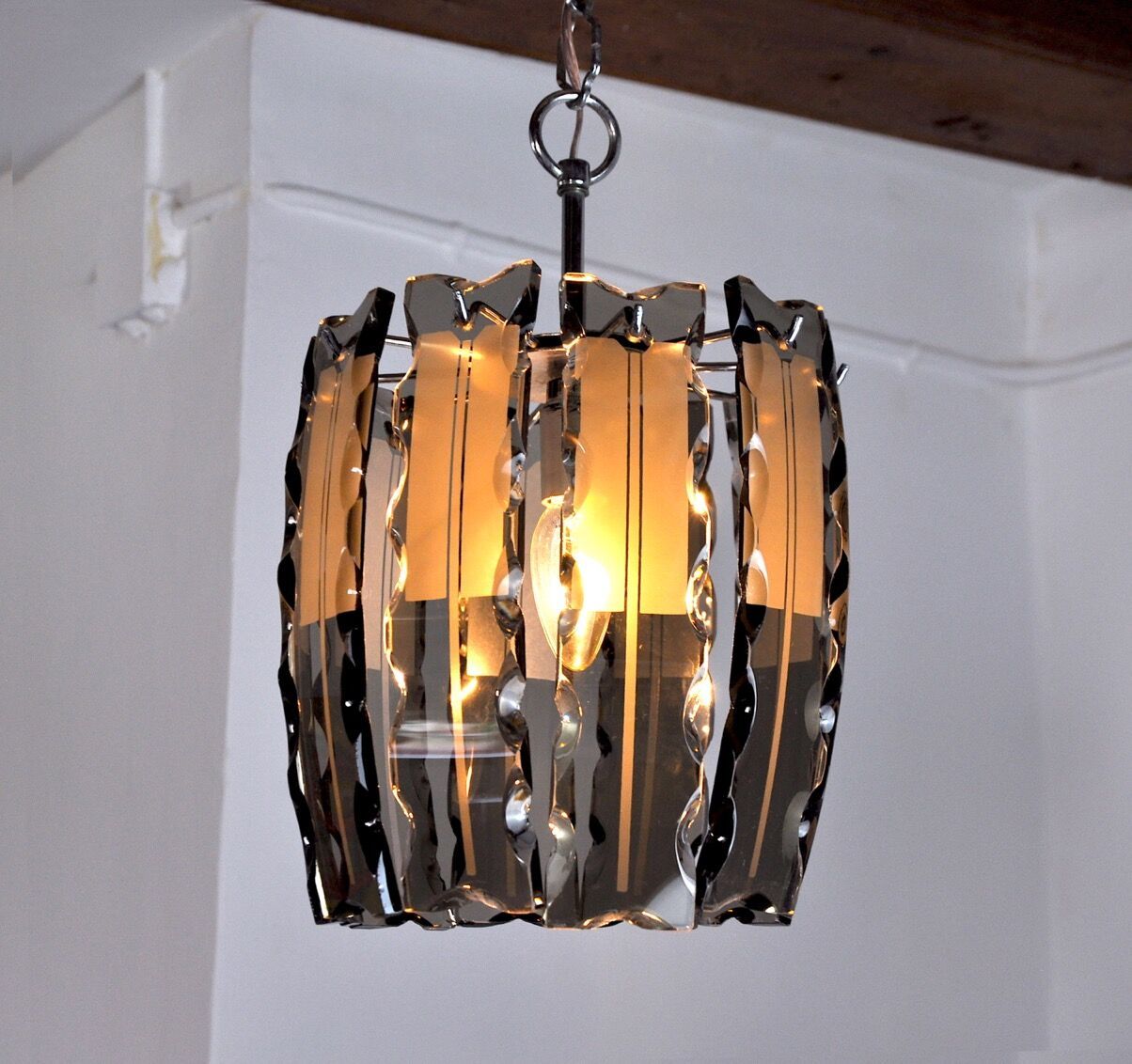 Black Veca Chandelier In Murano Glass Italy 1970 photo 990.0