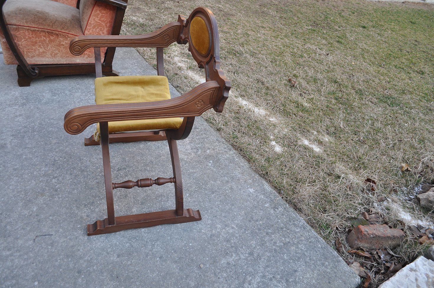 Mid Century Castle Throne Armchair, 1950s photo for sale