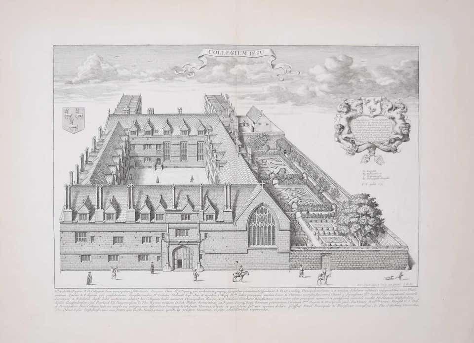 David Loggan David Loggan: Jesus College, Oxford Engraving 1675