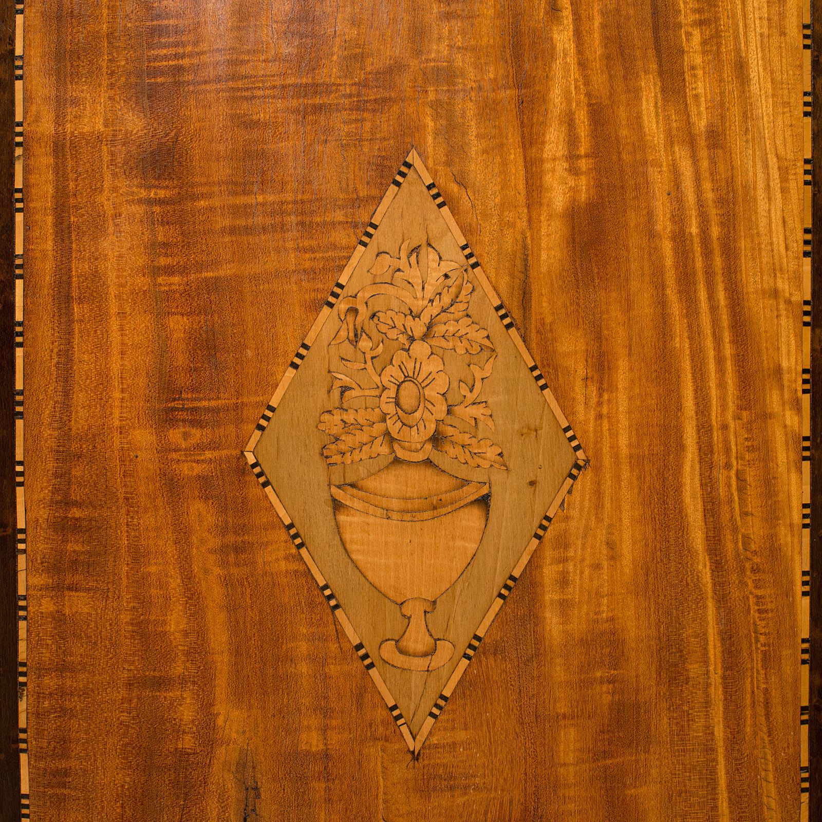 Furniture Antique Showcase Corner Cabinet, Dutch, Satinwood, Display Case, 1880 photo