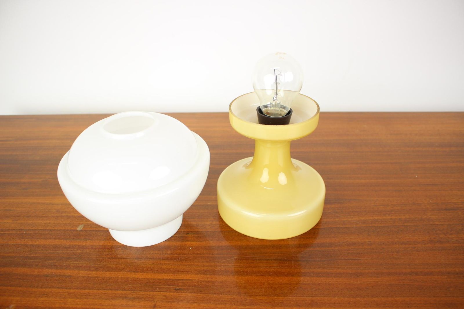 All Glass Table Lamp By Valasske Mezirici 1970s photo Lighting