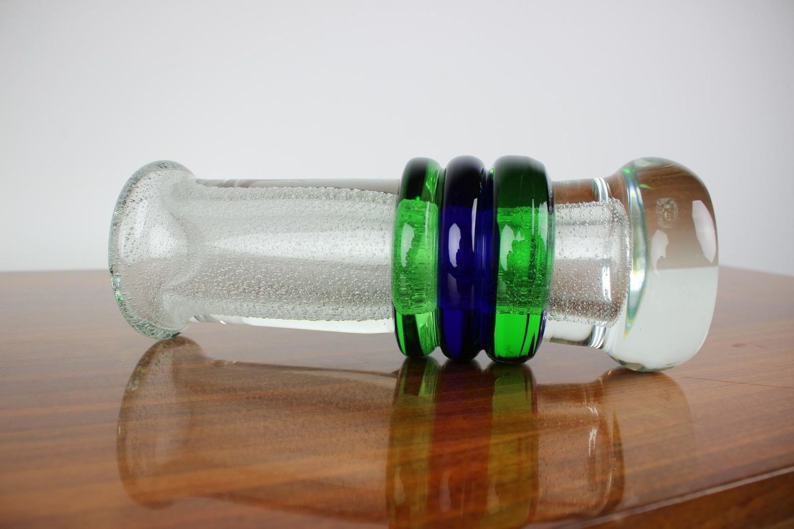 Art Glass Vase By Pavel Jezek For Skrdlovice Glassworks,1975s photo vintage