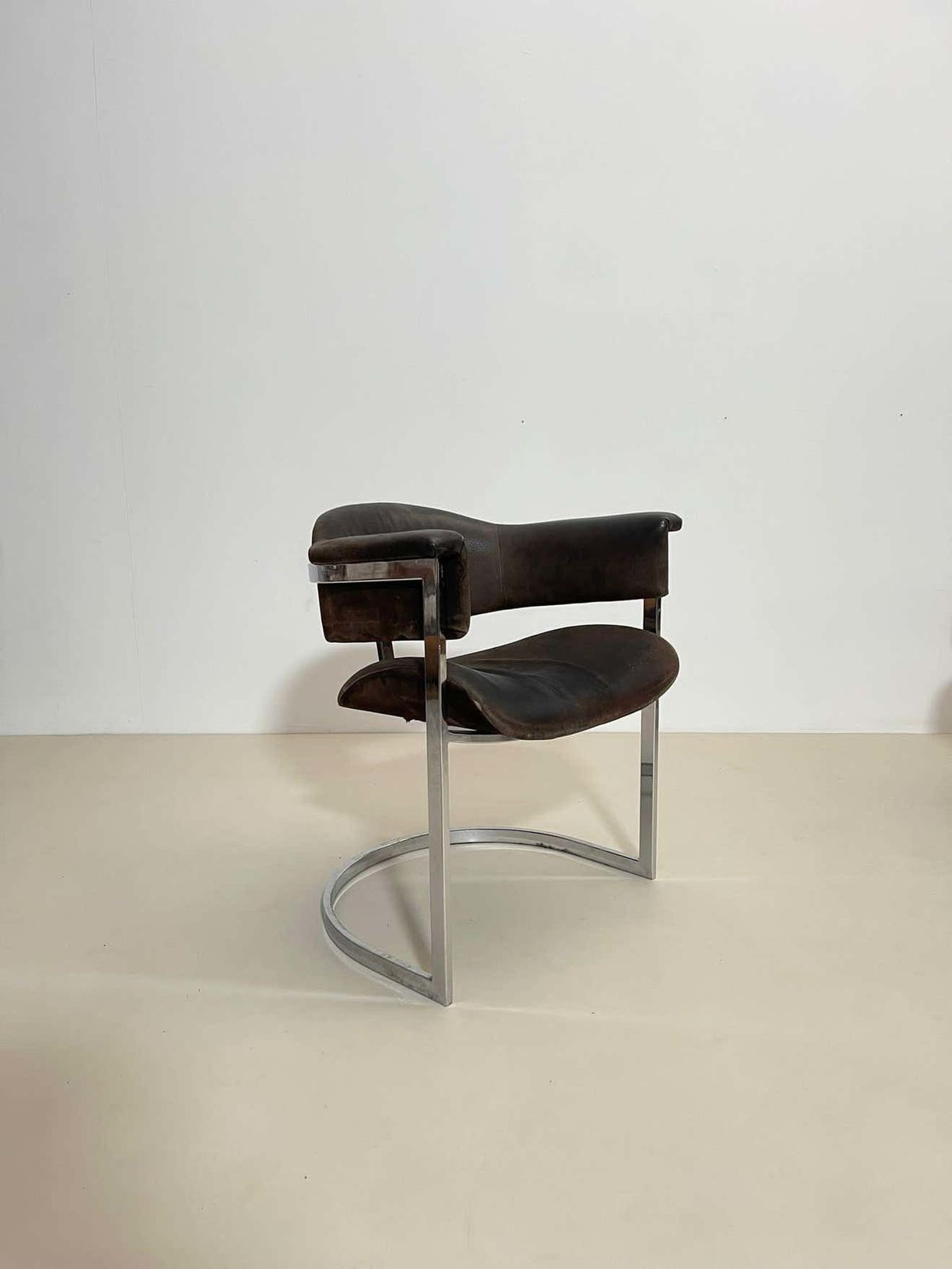 Pair Of Chrome & Leather Armchairs By Vittorio Introini For Mario Sabot, 1970s, photo 4436.0