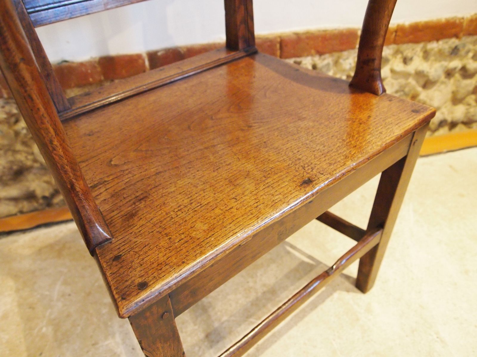 Chair Suffolk Windsor Armchair George IV Elm C1820 photo for sale