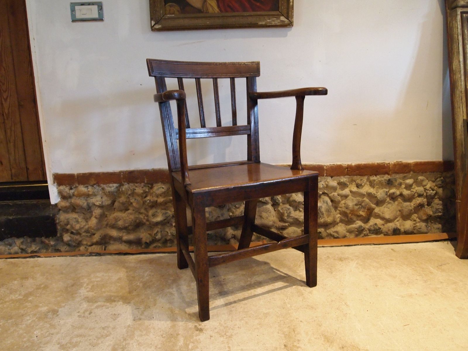 Chair Suffolk Windsor Armchair George IV Elm C1820 photo Furniture