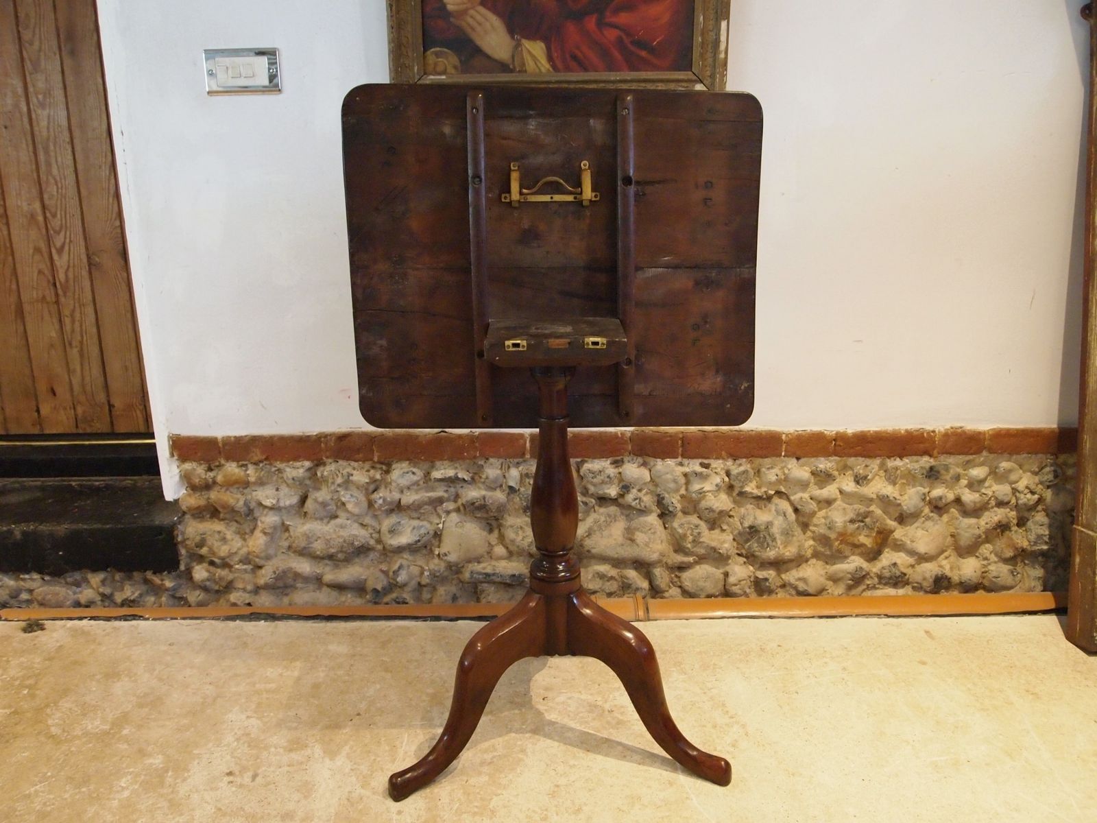 photo vintage Table Very Rare Gillows George III Yew Side Lamp Hall Wine C1780