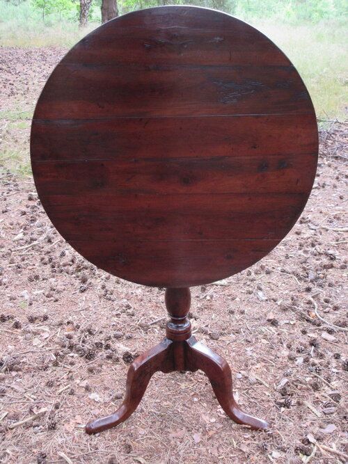 Georgian Yew Wood Tripod/ Occasional Table, Circa 1770 photo furniture