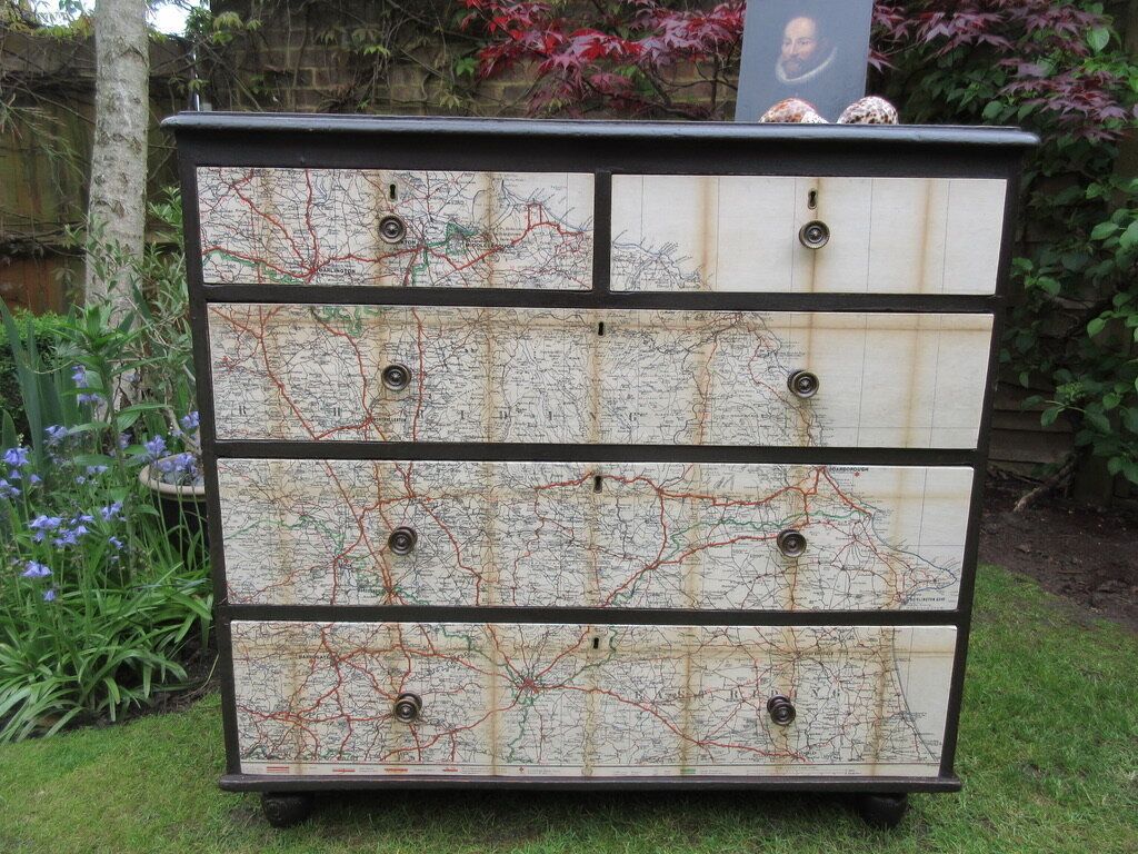 photo for sale Victorian Painted Pine Chest Of Drawers, Circa 1880