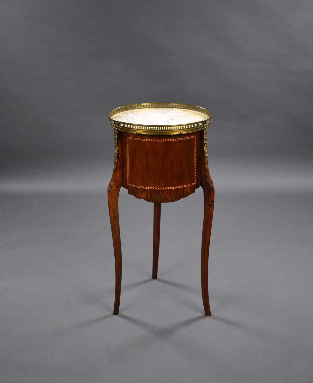 19th Century French Mahogany Inlaid Occasional Table photo vinterior