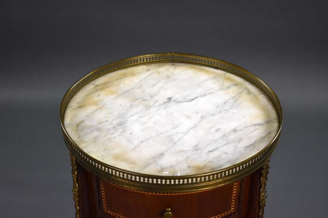photo for sale 19th Century French Mahogany Inlaid Occasional Table