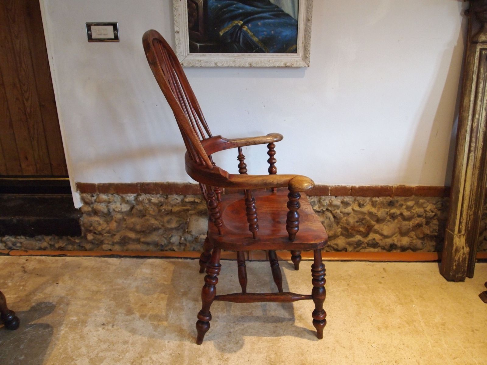 Chair Stunning Victorian Windsor Grandfather Chair C1860 photo vintage