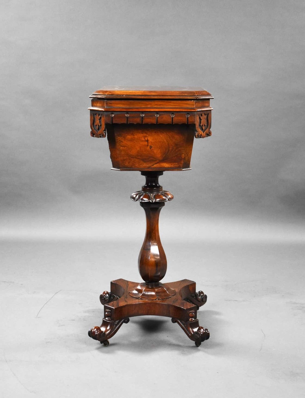 Furniture 19th Century English William IV Rosewood Tea Poy photo