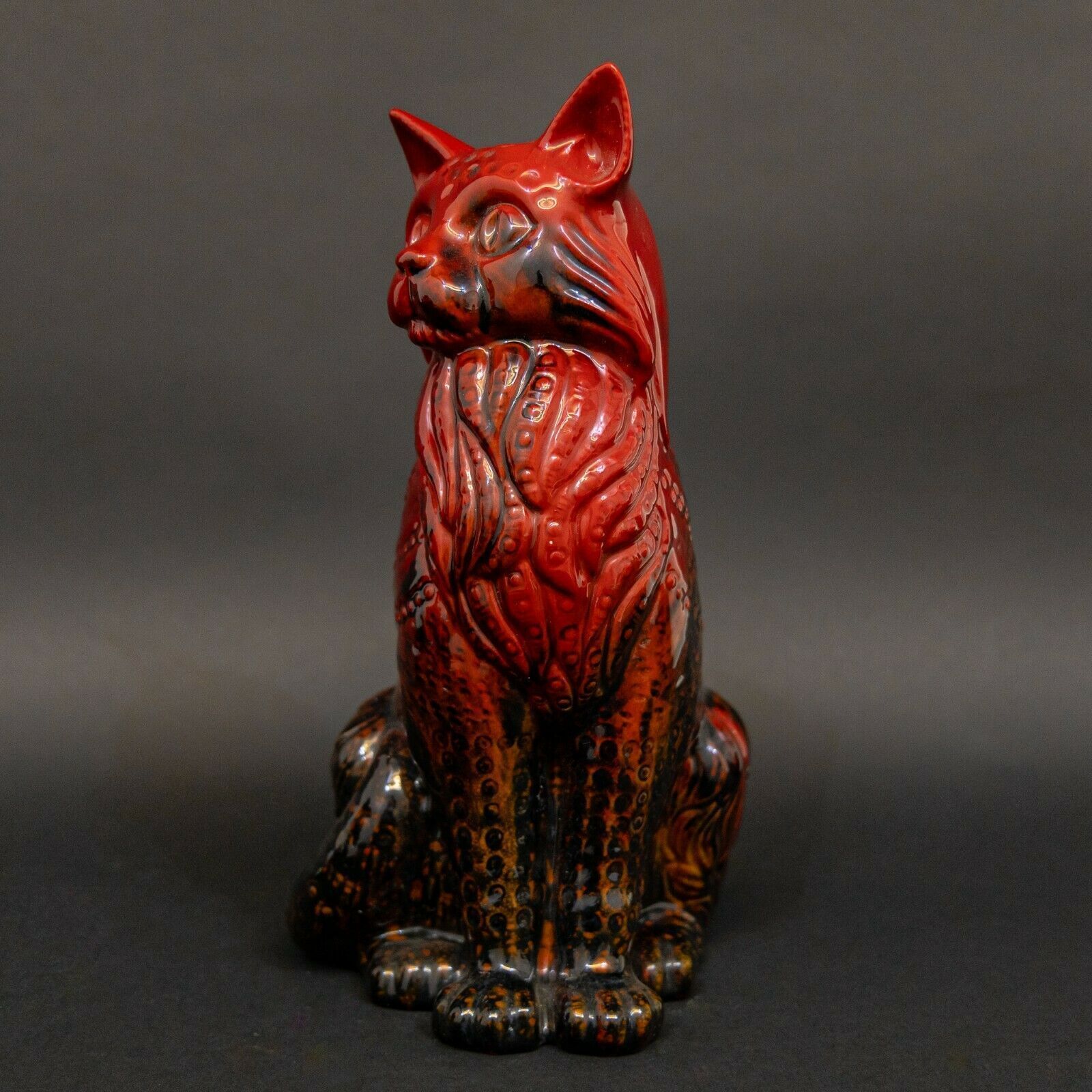 photo furniture Large Royal Doulton Flambe Cat