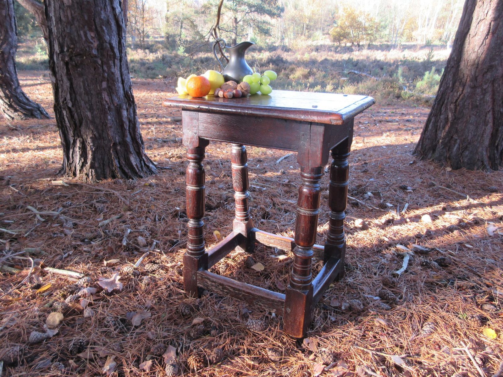 English Mid – 17th Century Oak Joint Stool, Circa 1650 photo furniture