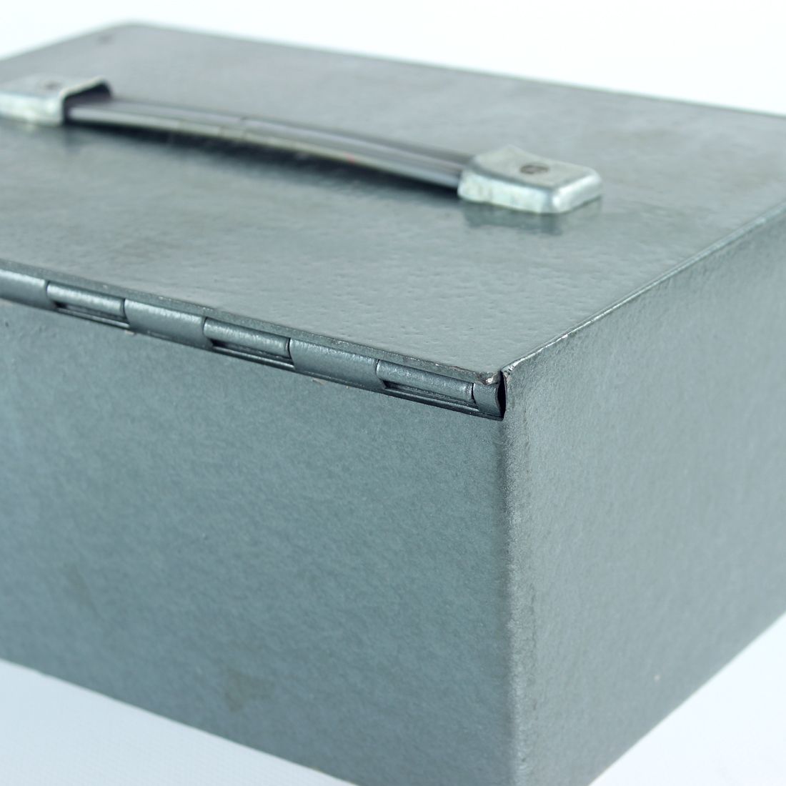 Vintage Safe Deposit Box In Steel, Czechoslovakia 1980s photo vinterior