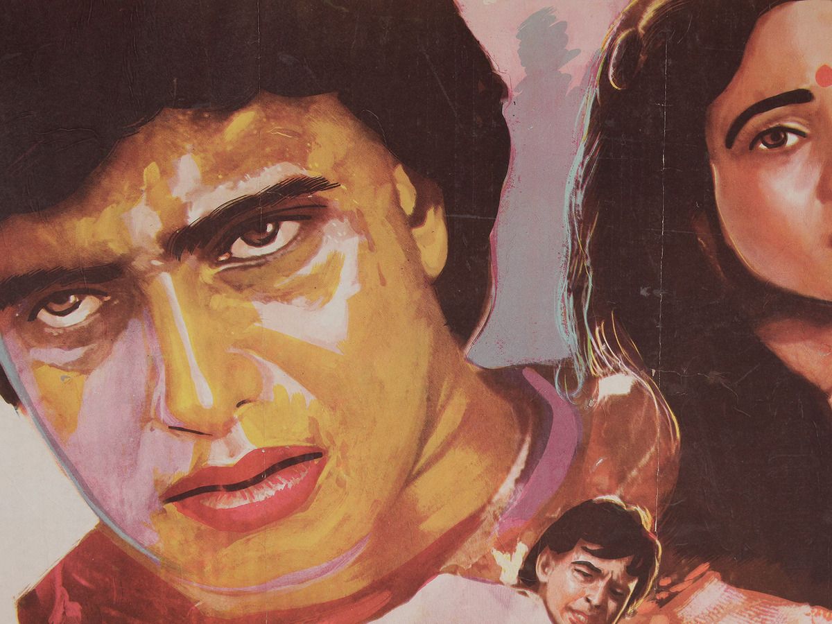 Old Bollywood Film Poster, Oriental photo furniture
