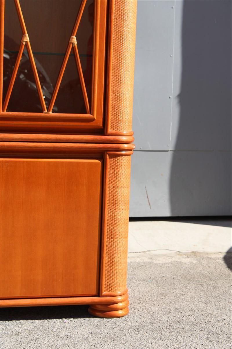 photo vinterior Buffet Showcase In Bamboo Wood And Rattan Productions Roberti 1970