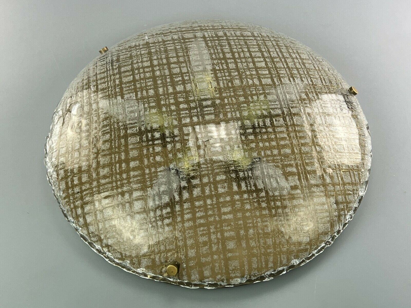 Lighting 60s 70s Lamp Light Plafoniere Flush Mount Ice Glass Hillebrand 60s photo