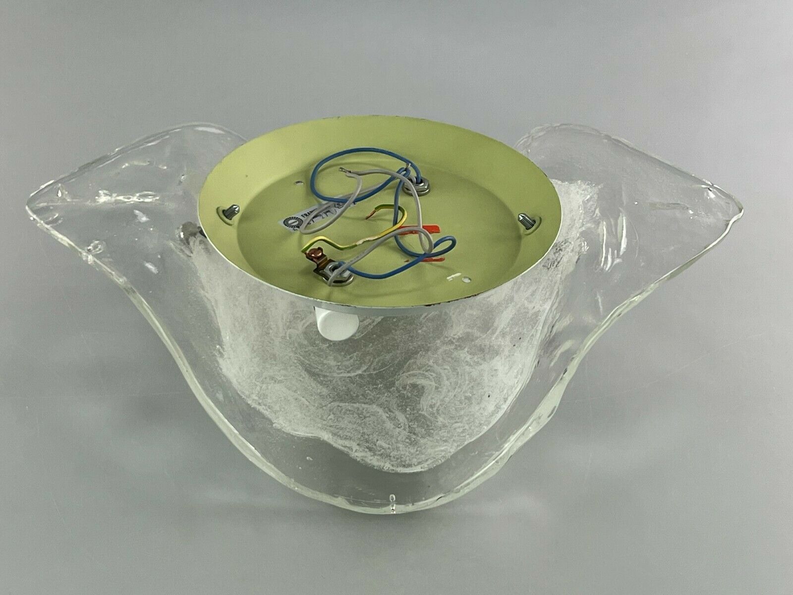 60s 70s Lamp Light Wall Lamp Kalmar Franken Carlo Nason Ice Glass 60s photo vintage