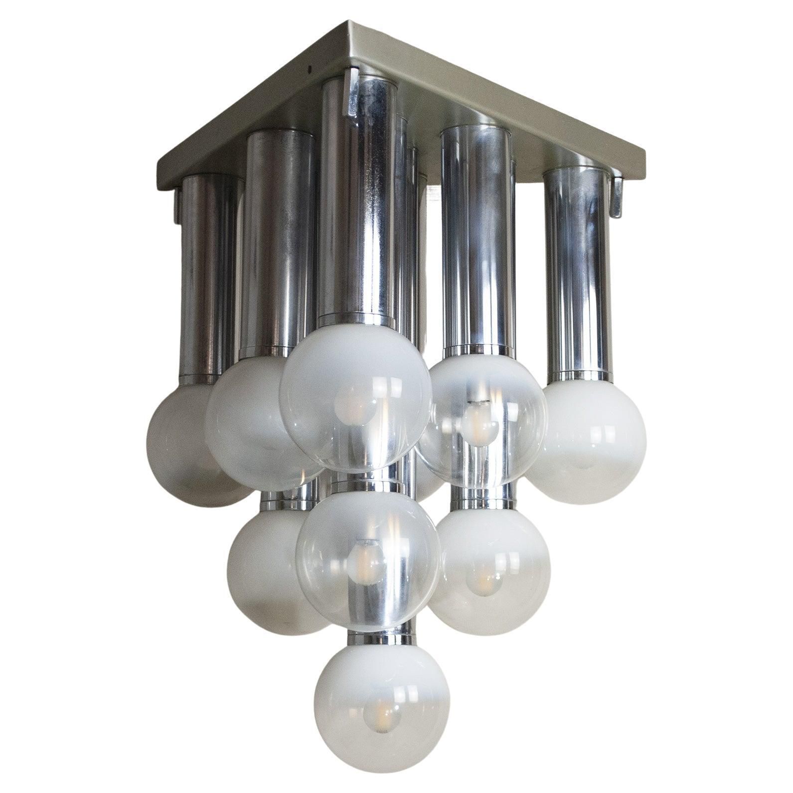 Goffredo Reggiani Italian Midcentury Space Age Chandelier 70's