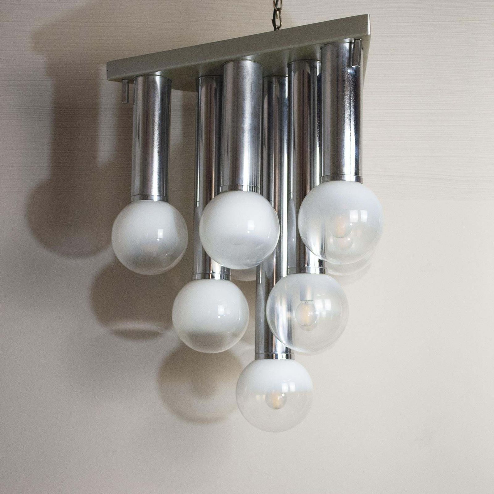 Goffredo Reggiani Italian Midcentury Space Age Chandelier 70's photo Lighting