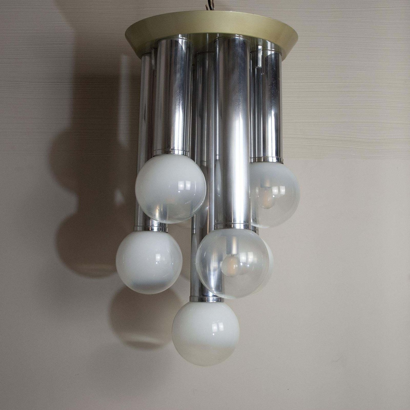 Goffredo Reggiani Italian Mid Century Space Age Chandelier, 70's photo for sale