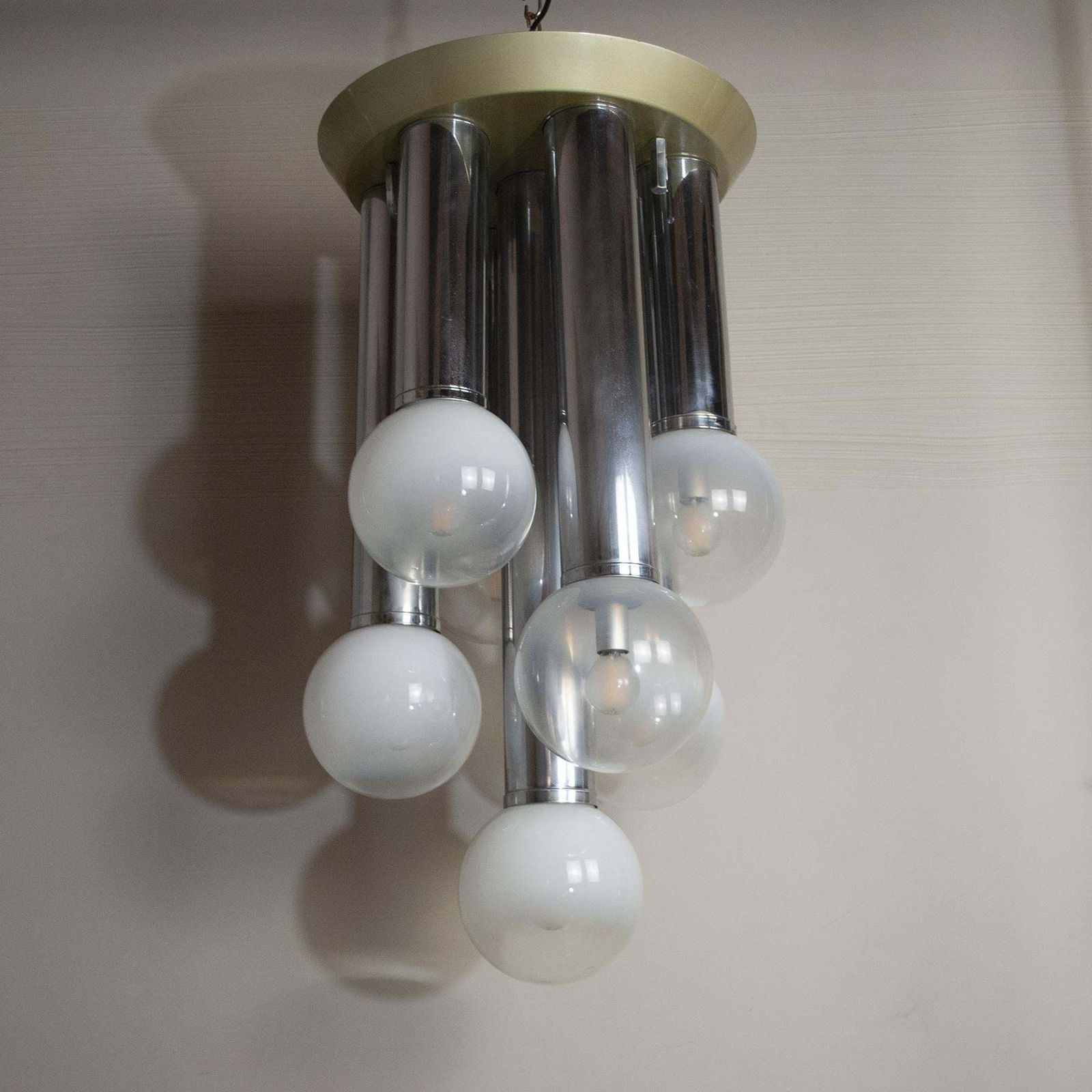 Goffredo Reggiani Italian Mid Century Space Age Chandelier, 70's photo Lighting