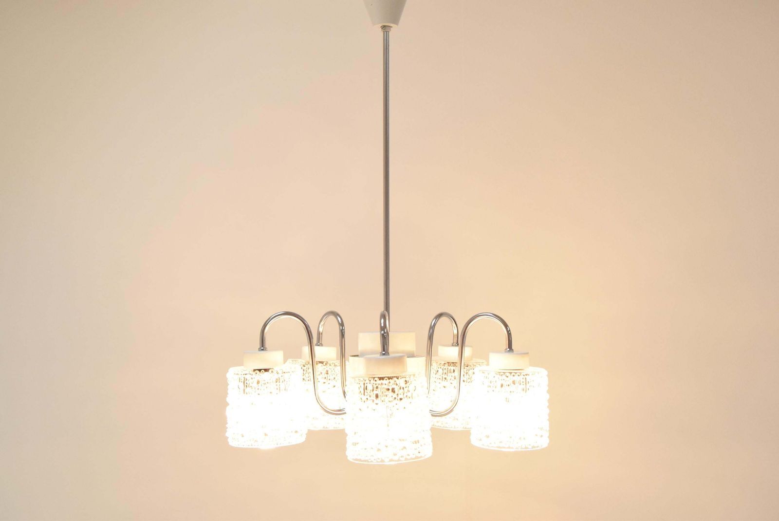 Mid Century Chandelier By Lidokov,1960's. photo vintage