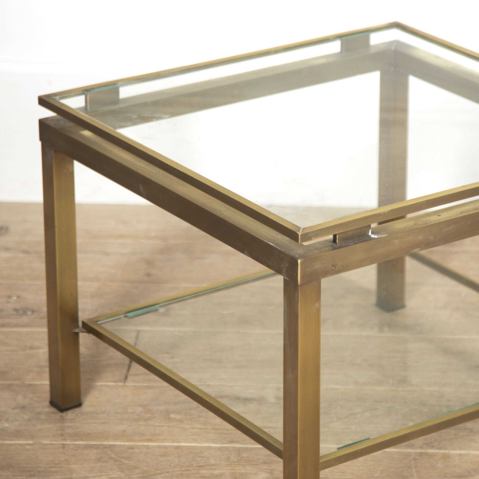 Pair Of Brass Tables, 1970s, Vintage photo furniture