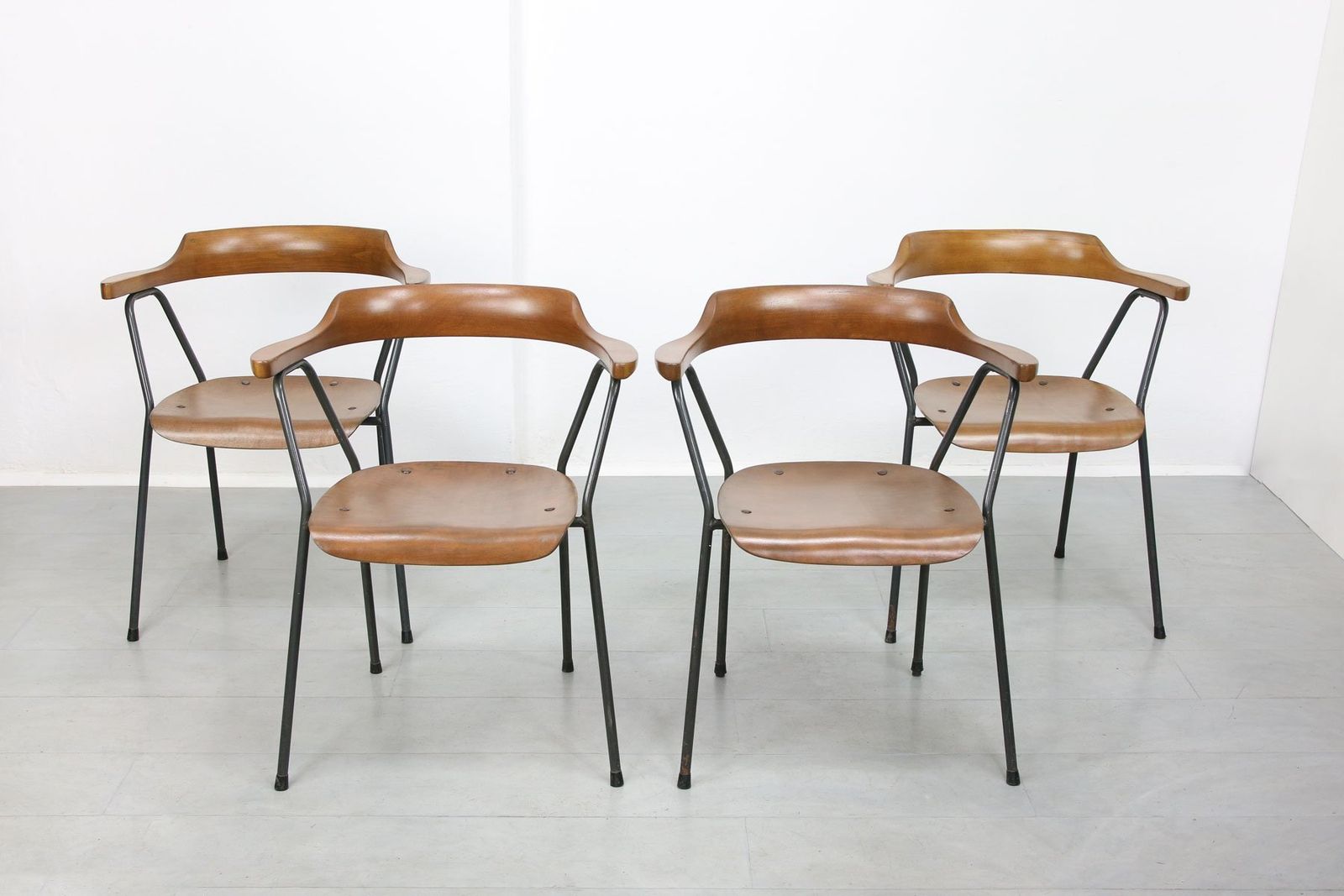 Vintage 4455 Dining Chairs By Niko Kralj For Stol Kamnik, 1970s, Set Of 4