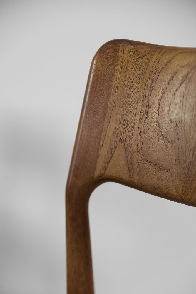 photo for sale Mid Century Modern Danish Teak Dining Chairs From Glostrup Møbelfabrik, 1960s, Set Of 4