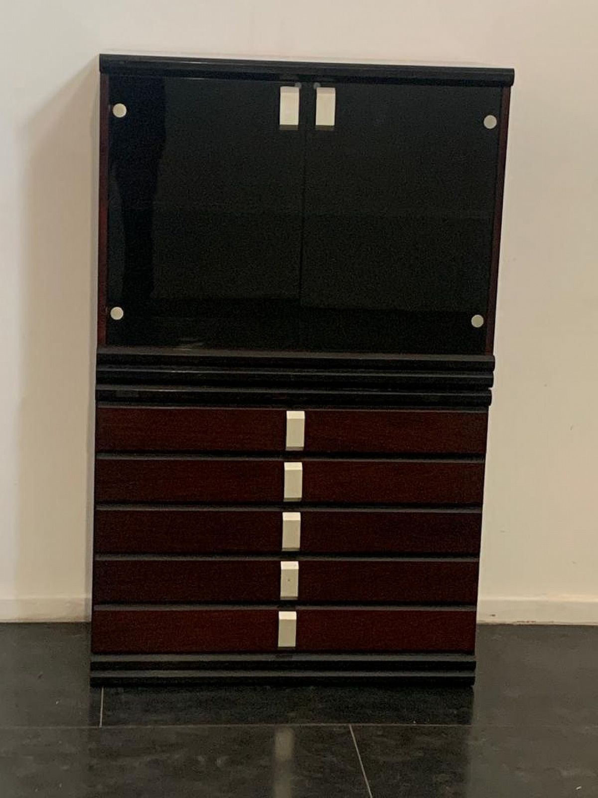Pair Of Modular Rosewood Sideboards With Display Cabinets, 1970s photo 2305.68