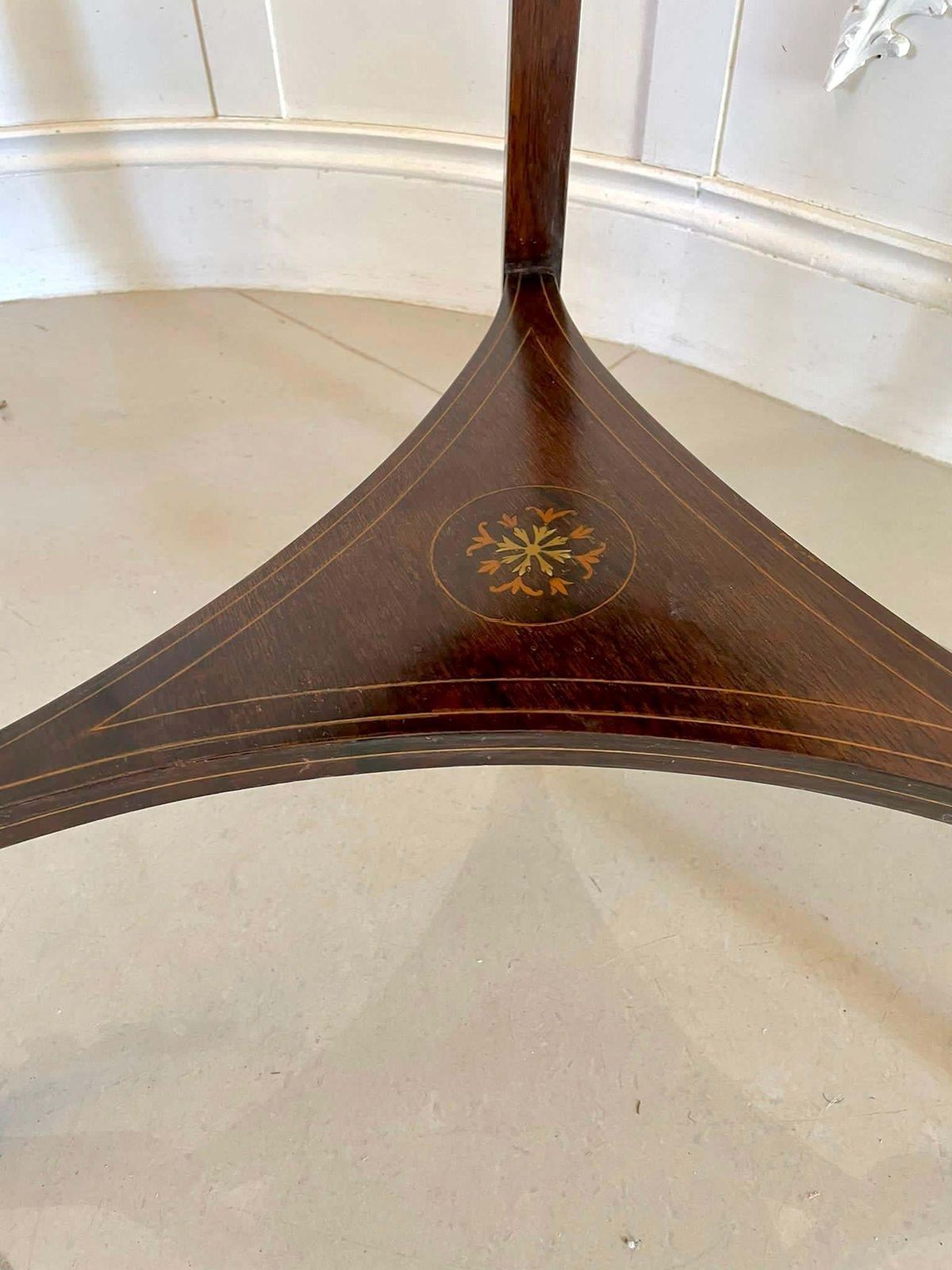 Unusual Antique Edwardian Quality Rosewood Inlaid Drop Leaf Centre Table photo 1385.0