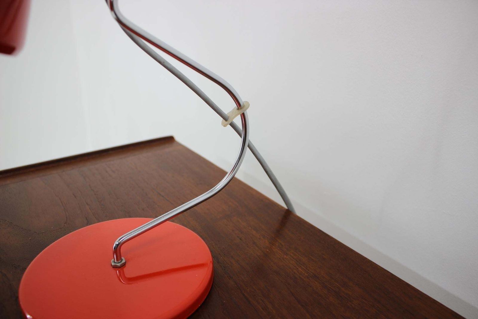 1970s Josef Hurka Red Table Lamp For Lidokov, Czechoslovakia photo vintage