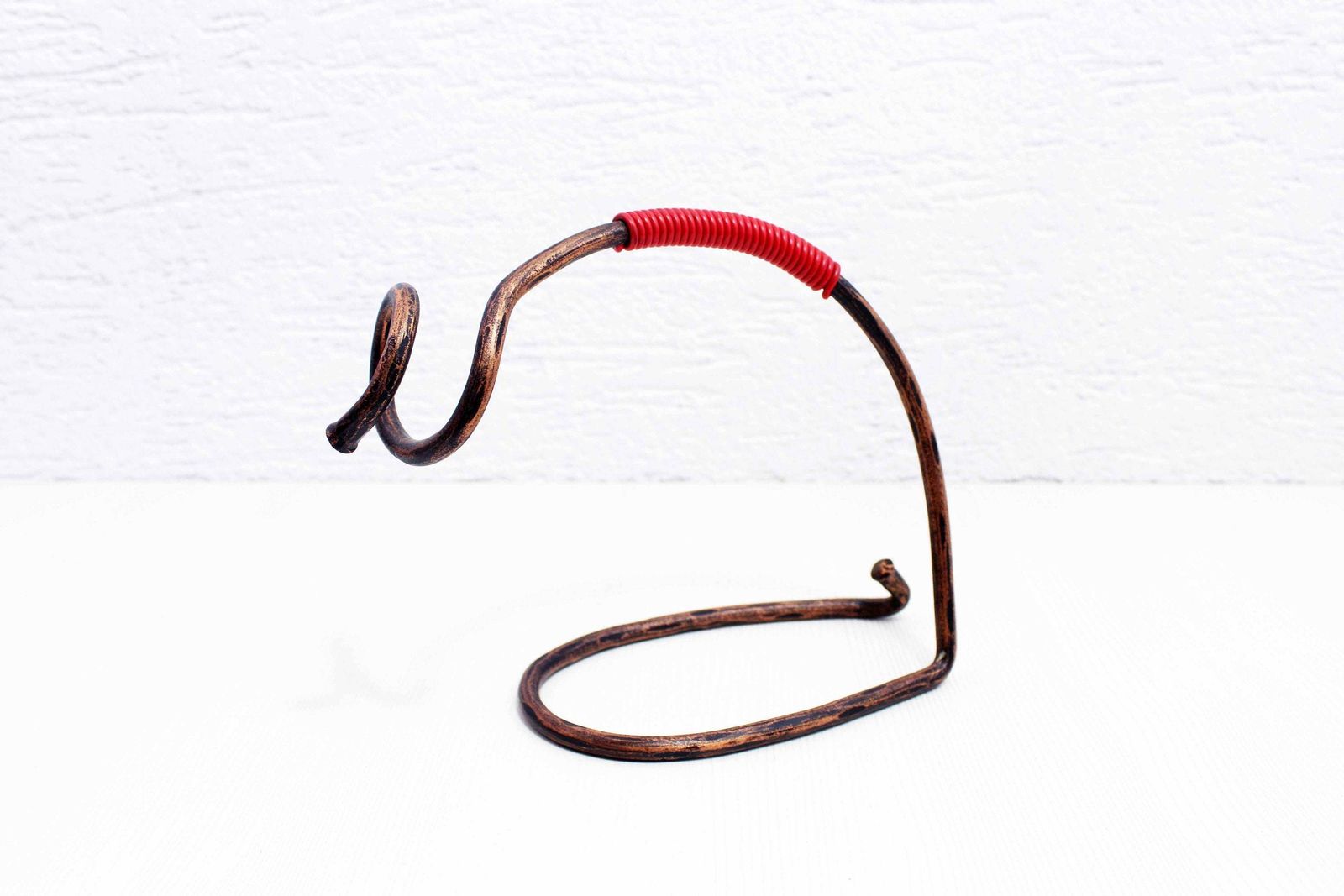 Vintage Brass Bottle Holder In The Style Of Carl Aubock.