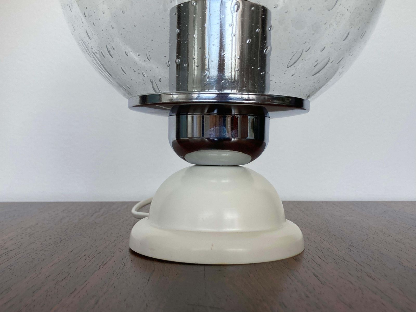 Pair Of Midcentury Glass Table Lamps, 1980s photo furniture