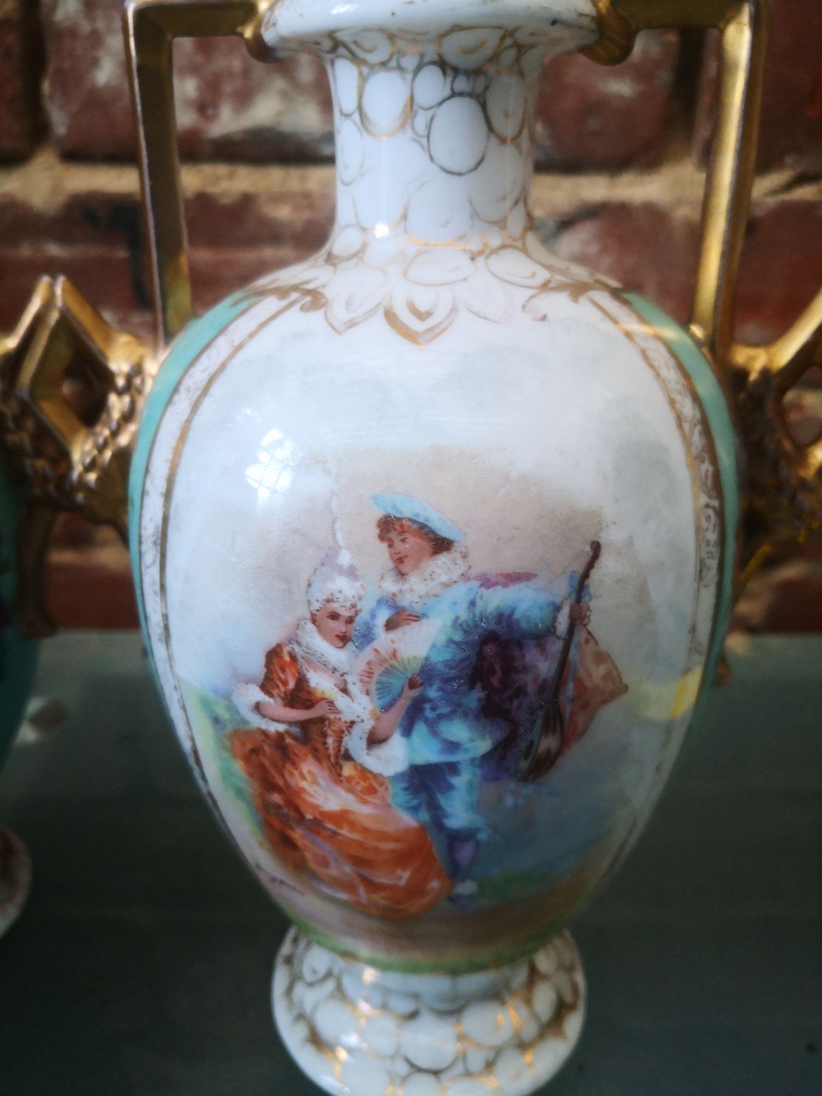 Pair Of Antique Austrian Vases Signed By Freidrich Stahl photo Home Decor