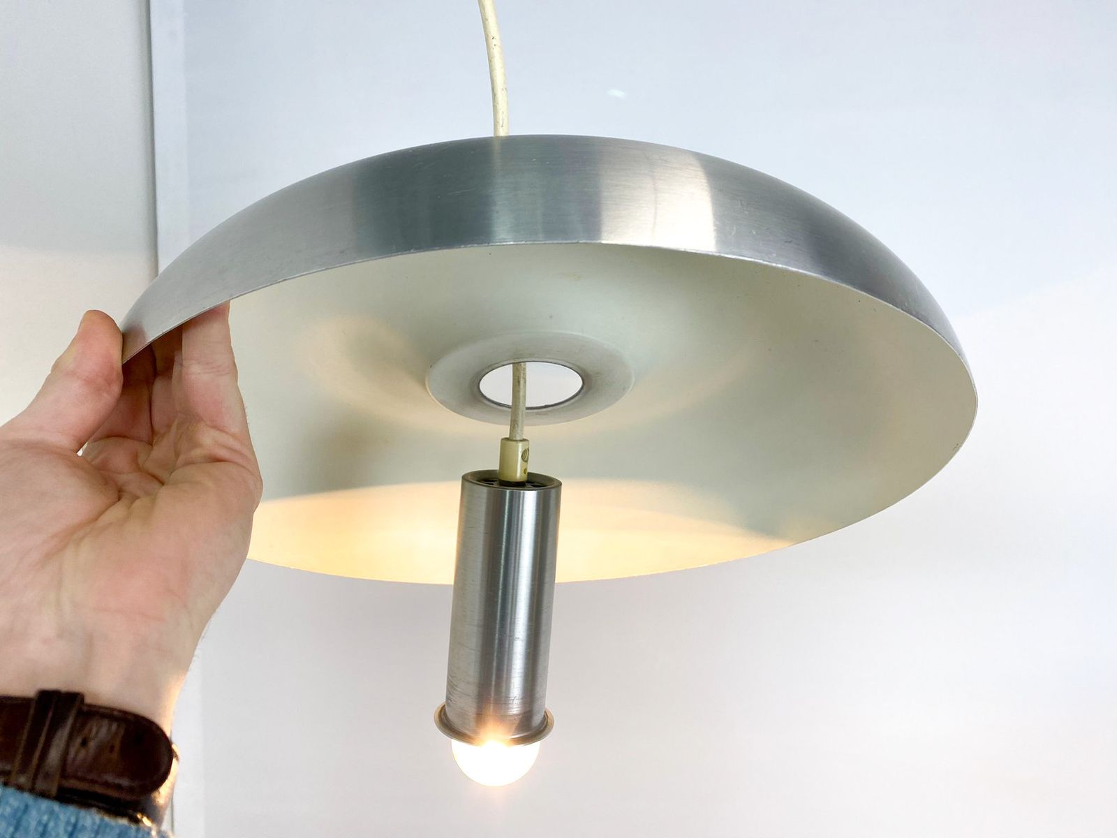 Set Van 2 Originele Raak Amsterdam Hanglampen Chrome photo vintage