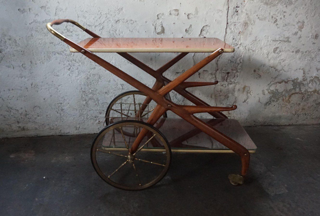 Mid Century Serving Trolley By Cesare Lacca, 1950s photo for sale