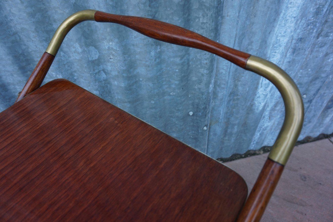 Furniture Mid Century Serving Trolley By Cesare Lacca, 1950s photo