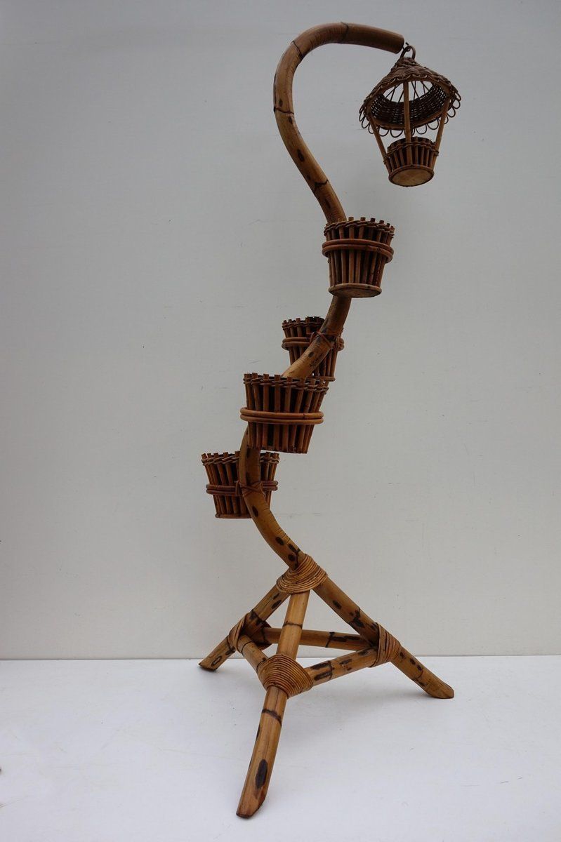 Bamboo Plant Stand From Rohe Noordwolde, 1960s photo furniture
