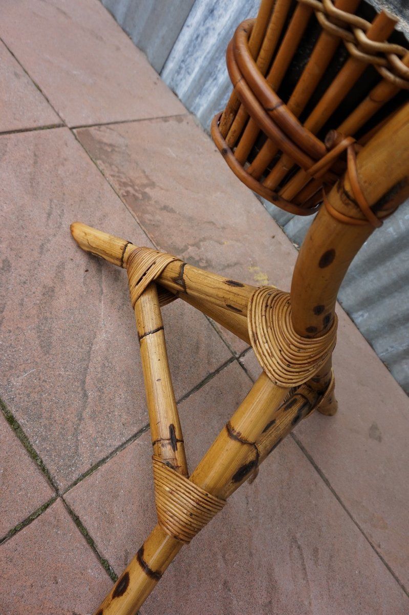 Bamboo Plant Stand From Rohe Noordwolde, 1960s photo vintage