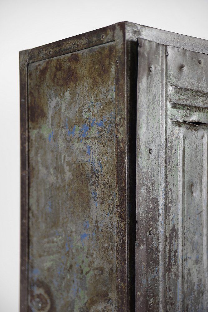 Vintage Industrial Metal Factory Cabinet, 1950s photo Furniture