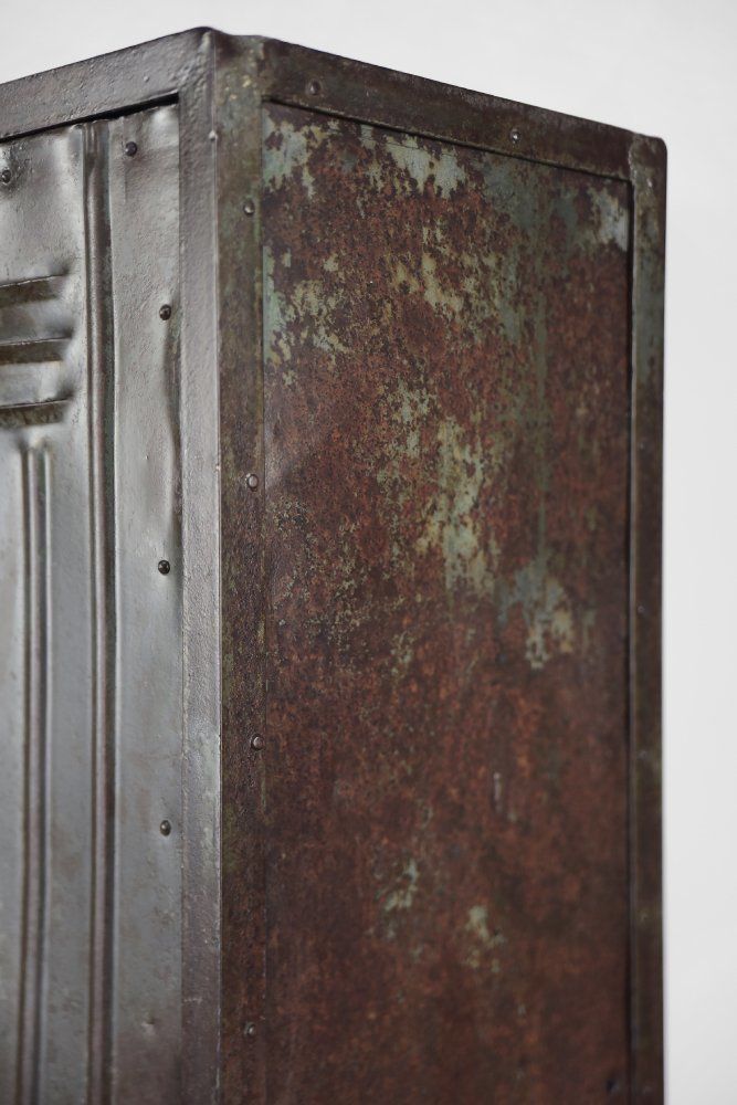 Vintage Industrial Metal Factory Cabinet, 1950s photo vintage
