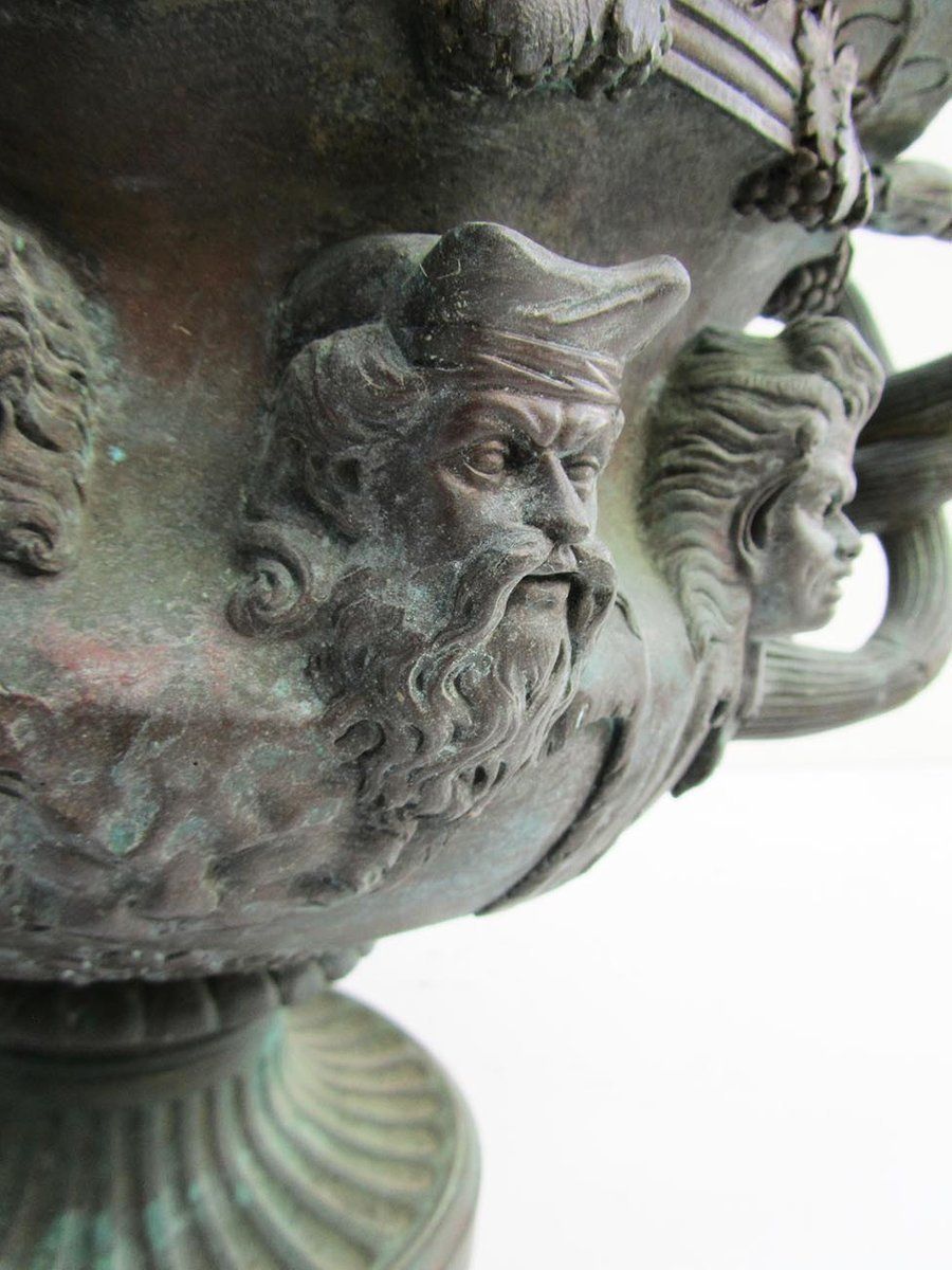 photo furniture Antique Bronze Warwick Albani Planters From Cd, Set Of 2